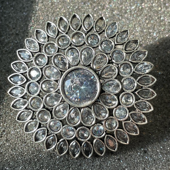 Tanjor Thousand Eyes Large Cocktail Round Ring with stones - Picture 3 of 8